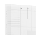 Tableau hebdomadaire Nobo transparent acryl A3