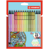 En_rotulador stabilo acuarelable pen 68 estuche carton de 18 unidades colores surtidos