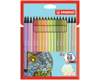 En_rotulador stabilo acuarelable pen 68 estuche carton de 18 unidades colores surtidos