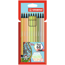 En_rotulador stabilo acuarelable pen 68 estuche carton de 10 unidades colores surtidos