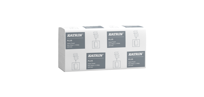 Katrin Hand Towels 61563 Plus W-Fold Plus 3-ply 240x320mm white 25x 90 sheets