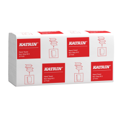 Essuie-mains Katrin 61617 2 épaisseurs pli-Z 240x203mm blanc 25x 160 feuilles