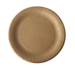 Plate Papstar 230mm brown cardboard 50 pieces