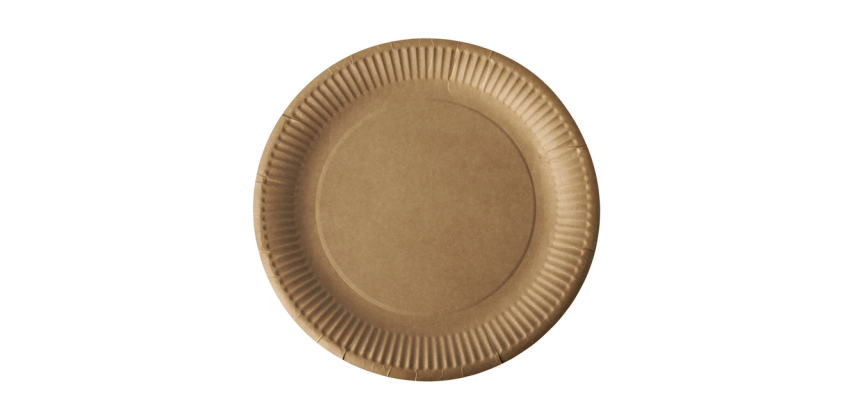 Plate Papstar 230mm brown cardboard 50 pieces