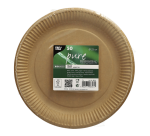Plate Papstar 230mm brown cardboard 50 pieces
