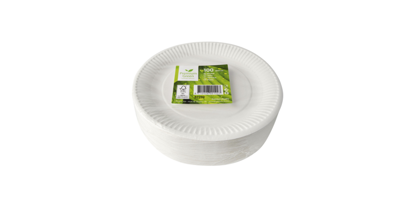 IEZZY Plate Ø230mm white cardboard 100 pieces