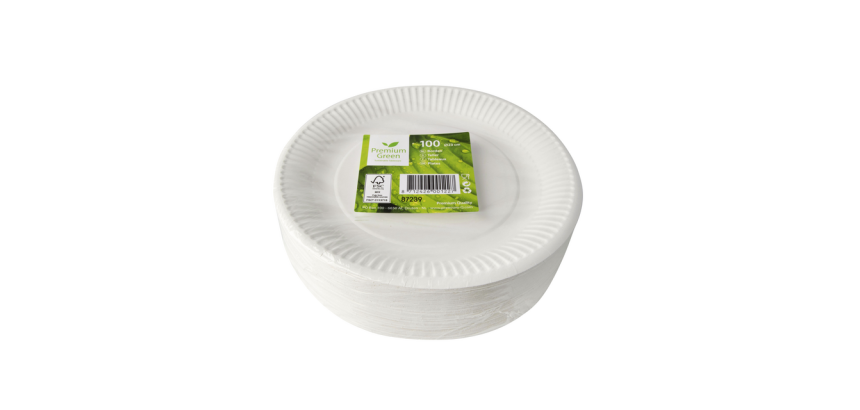 IEZZY Plate Ø230mm white cardboard 100 pieces