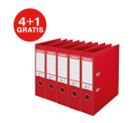 Classeur à levier Esselte Vivida N°1 multipack 75mm A4 5 pièces rouge
