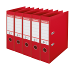 Classeur à levier Esselte Vivida N°1 multipack 75mm A4 5 pièces rouge