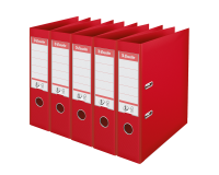 Classeur à levier Esselte Vivida N°1 multipack 75mm A4 5 pièces rouge