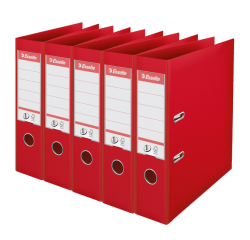 Classeur à levier Esselte Vivida N°1 multipack 75mm A4 5 pièces rouge
