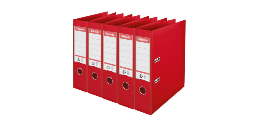 Classeur à levier Esselte Vivida N°1 multipack 75mm A4 5 pièces rouge