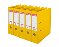 Classeur à levier Esselte Nr1 Power PP 75mm jaune - pack de 5