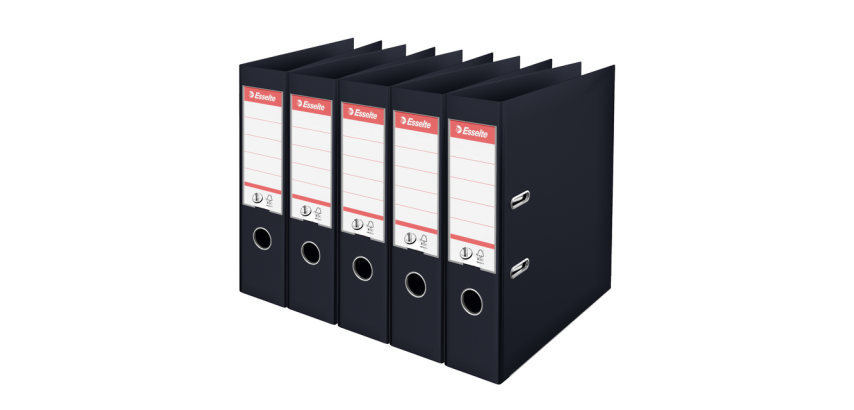 Classeur à levier Esselte Vivida N°1 multipack 75mm A4 5 pièces noir