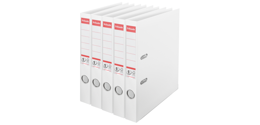 Esselte Nr1 Power Lever Arch File PP 50mm White - Pack of 5
