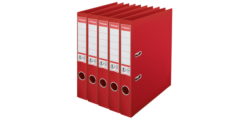 Classeur à levier Esselte N°1 Power PP 50mm rouge 5 pièces