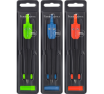 Compas à réglage rapide Faber Castell couleurs assorties