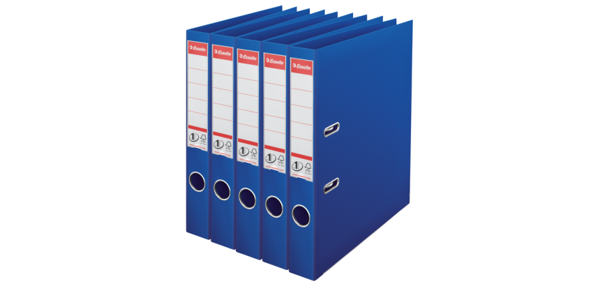 Esselte N°1 Power Lever Arch File PP 50mm Blue 5 Pieces