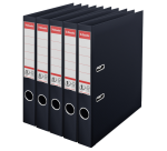 Esselte Vivida Lever Arch File No.1 Multipack 50mm A4 5 pieces black