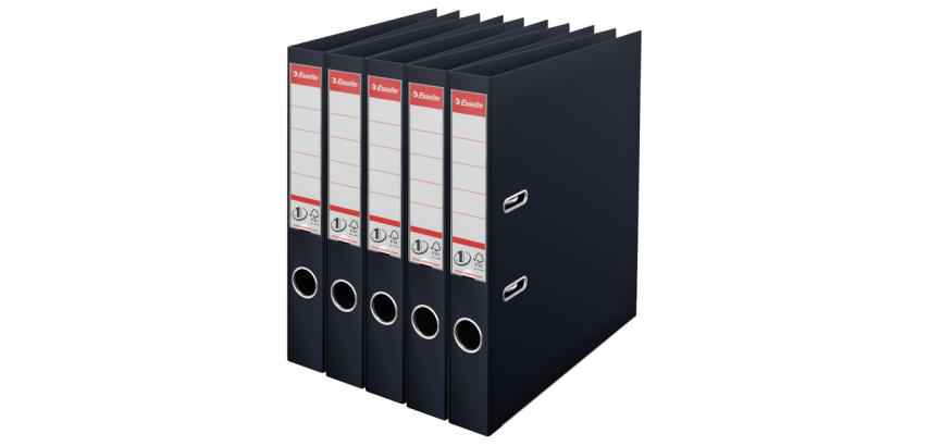 Esselte Vivida Lever Arch File No.1 Multipack 50mm A4 5 pieces black