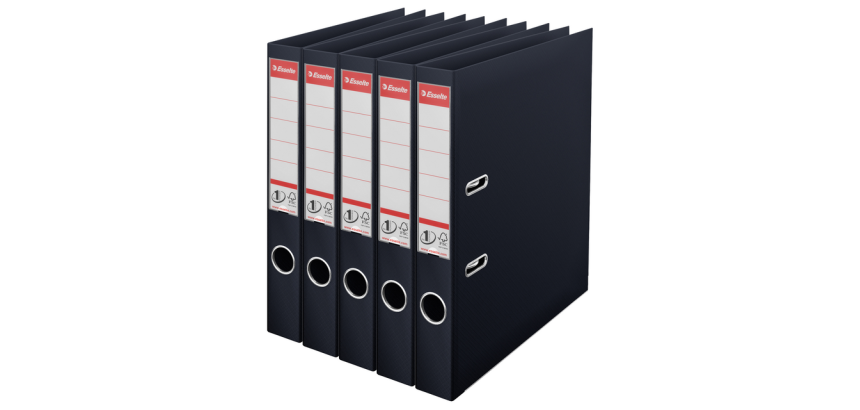 Esselte Vivida Lever Arch File No.1 Multipack 50mm A4 5 pieces black