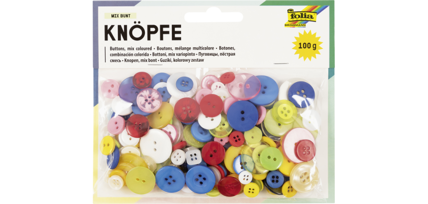 Knopen Folia 100 gram assorti