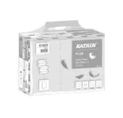 Essuie-mains Katrin 61600 pli-W Plus 3 épaisseurs 203x320mm blanc 25x 90 feuilles