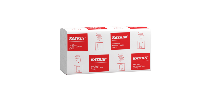 Handdoek Katrin w-vouw 3-laags 240x320mm 25x90 vel wit 61556