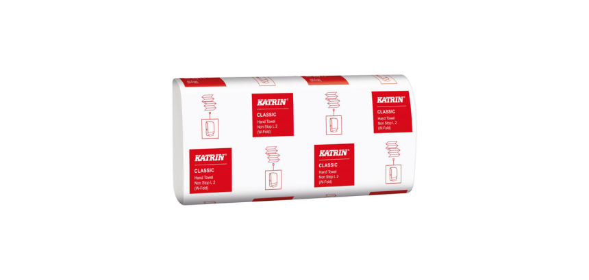 Handdoek Katrin w-vouw 2-laags 203x320mm 25x120 vel wit 61594