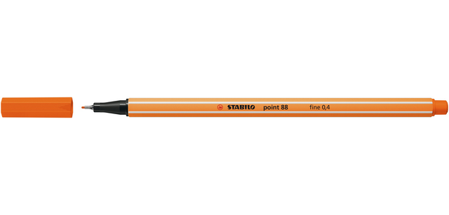 Fineliner STABILO point 88/30 fijn bleek vermiljoen