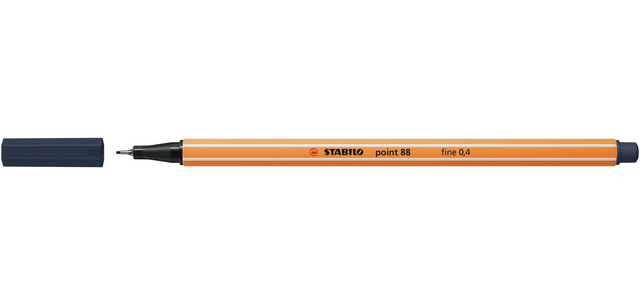 Fineliner STABILO point 88/98 fijn payne's grijs