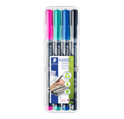 Feutre Staedtler Lumocolor 318 permanent F set 4 couleurs