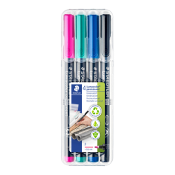 Feutre Staedtler Lumocolor 318 permanent F set 4 couleurs