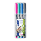 Viltstift Staedtler Lumocolor 317 permanent M set à 4 kleuren