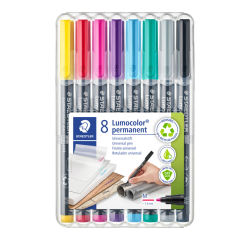 Feutre Lumocolor 317 permanent M set 8 couleurs