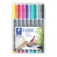 Viltstift Staedtler Lumocolor 317 permanent M set à 8 kleuren