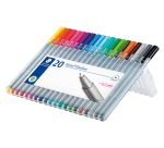Fineliner Staedtler Triplus 334 0,3mm set à 20 kleuren