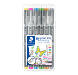 Fineliner Staedtler Pigment 308 0,3mm set 6 couleurs