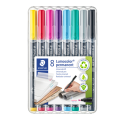 Feutre Staedtler Lumocolor 318 permanent F set 8 couleurs