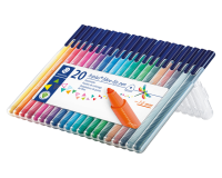 Staedtler Triplus Color Coloring Felt-Tip Pen - Assorted Colors - Pack of 20