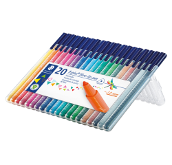 Feutre de coloriage Triplus Color Staedtler couleurs assorties - Étui de 20