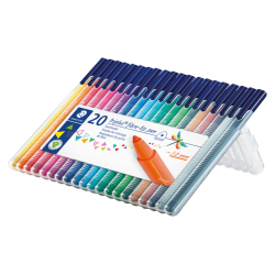 <em>Staedtler Triplus Color Coloring Felt-Tip Pen - Assorted Colors - Pack of 20</em>