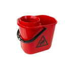 Seau pour serpillière à franges Cleaninq avec essoreur 12L rouge