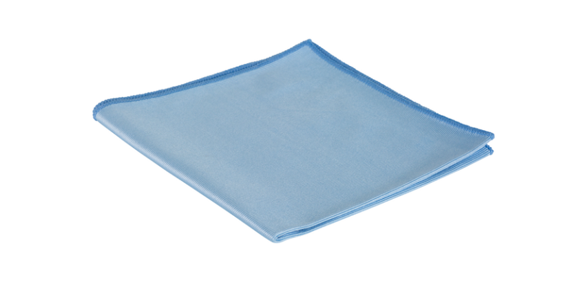 Microfiber glass cleaning cloth 40x40cm blue, 3 pieces