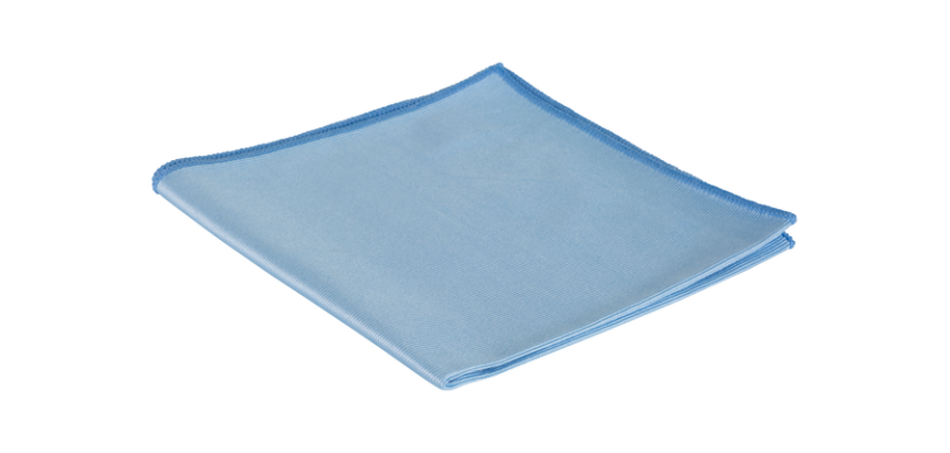 Chiffon verre microfibre Cleaninq 40x40cm bleu 3 pièces