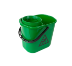 Seau serpillière à franges Cleaninq avec essoreur 12L vert