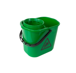 Seau serpillière à franges Cleaninq avec essoreur 12L vert