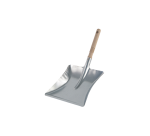 Galvanized dustpan with wooden handle 23x21cm