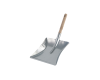 Stofblik Cleaninq verzinkt houten steel 23x21 cm