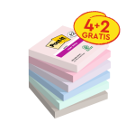 Bloc-mémos 3M Post-it 654 Super Sticky 76x76mm Soul 4+2 gratuits